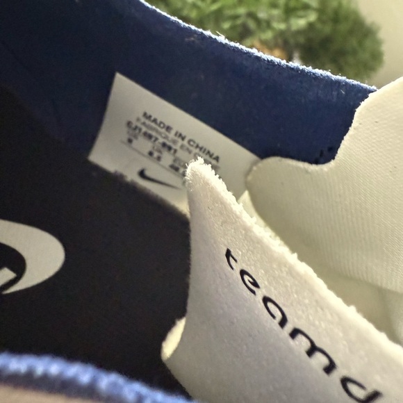 Nike React Element 55 White and Blue Athletic Shoes - Picture 7 of 8